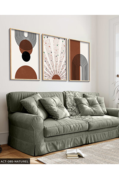 Evinemoda Apstraktni uzorci, slika u drvenom okviru, 3 dela