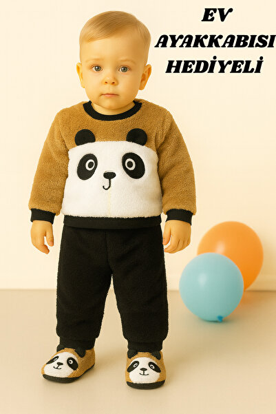 Mai Perla Panda Nakışlı Welsoft Peluş 3'lü Bebek Takım