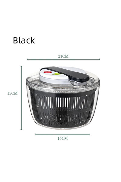 Choice Black 1PC 3 Liters Multifunctional Vegetables Salad Spinner Lettuce Leaf Vegetable Dehydrator Vegeta