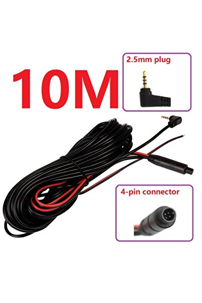 Choice كابل تمديد كاميرا DVR للسيارة 10 متر 10 متر 12 فولت 24 فولت 4 سنون كاب...