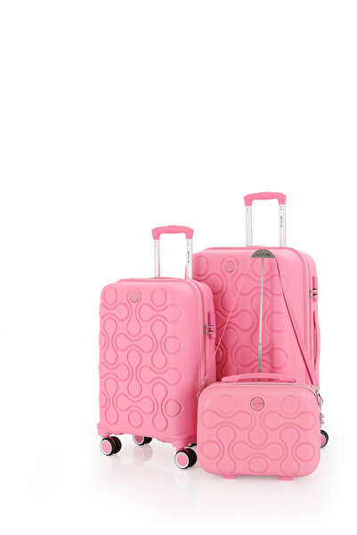 MÇS Mçs Polipropilen 3'lü Valiz Seti Orta & Kabin & Makyaj V376