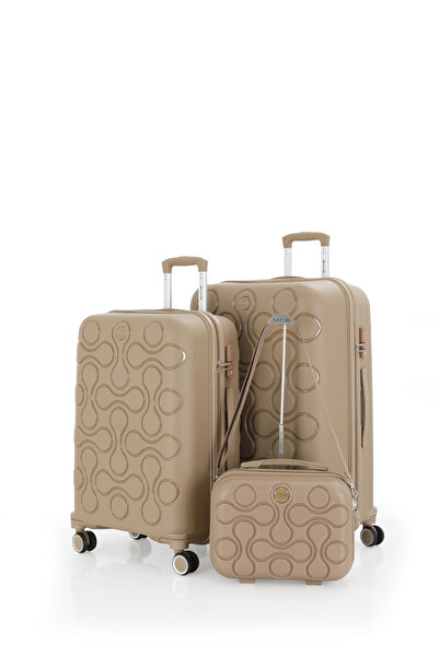 MÇS Mçs Polipropilen 3'lü Valiz Seti Büyük & Orta & Makyaj V376