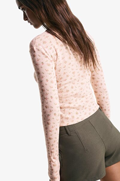 Bershka Ajurlu desenli hırka