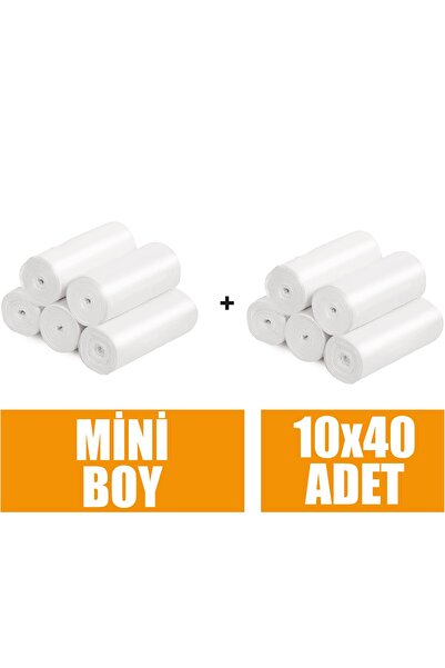 egeayazambalaj Çöp Torbası 40'lı 10 Rulo Mini Boy Küçük 40x50 Çöp Poşeti ( 400 Adet