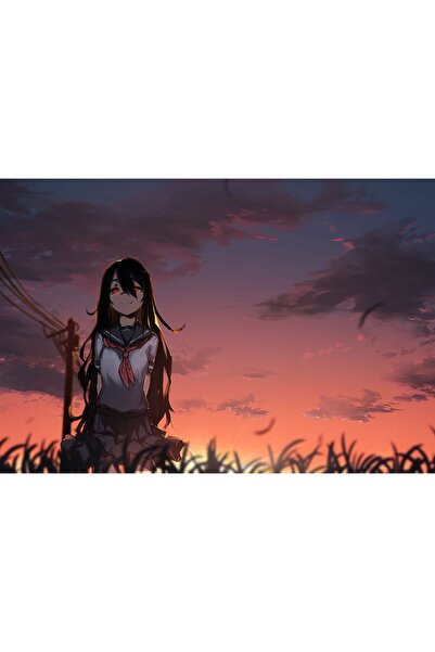 OEM Poster Anime Original Fată Ochi Roșii, 61x90cm, poster1690, Zumzeria