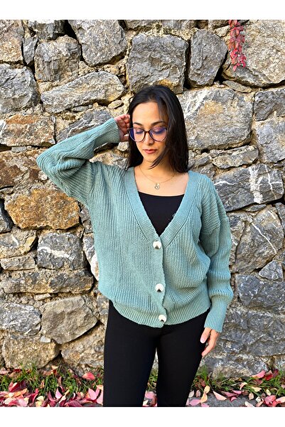 VAZIRADK Buttoned Knitted Women's Cardigan