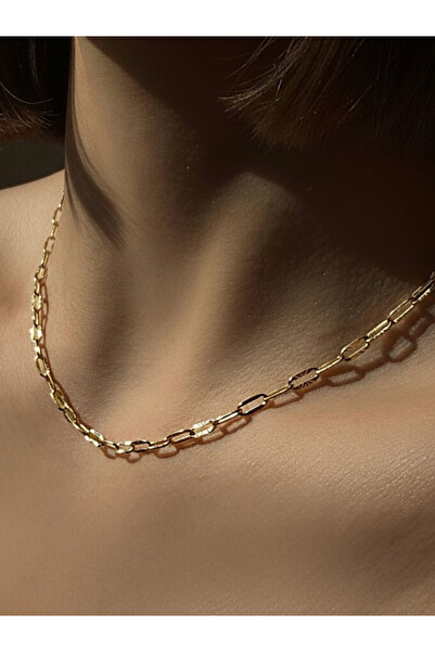 Vigens Mulier 925 Ayar Desenli Ataç Sıralı Minimal Zincir Kolye Dependy