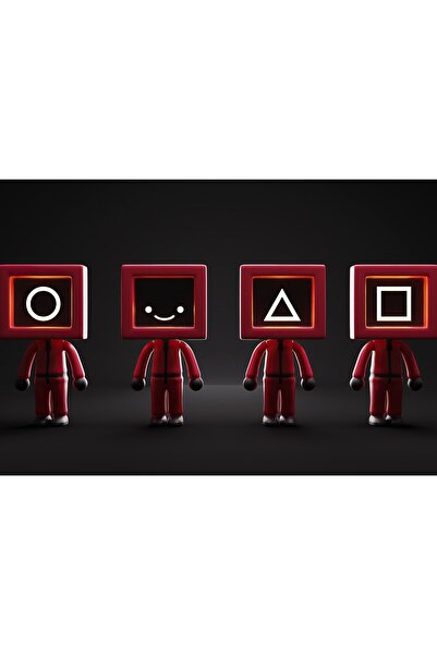 Zumzeria Pictură pe pânză Squid Guards Minimal, 80x50cm, tableou1626,