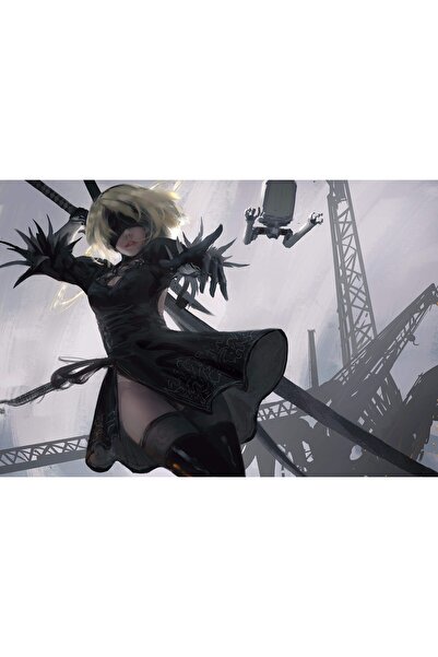 Zumzeria Tablou Canvas Nier Automata 2B, 80x50cm, ®
