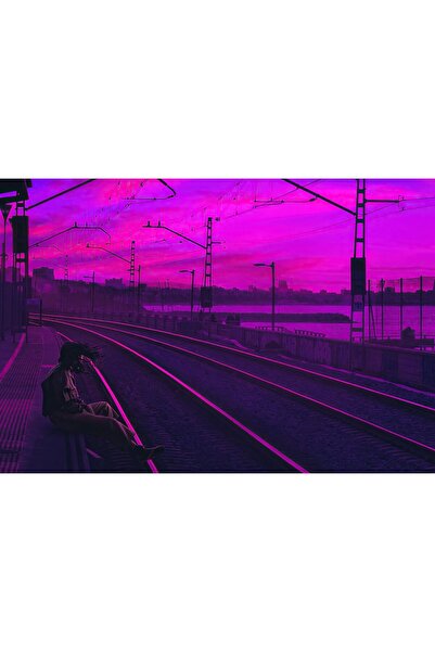 Zumzeria Pictură pe pânză Thor - Gara cu aburi, 80x50cm, tableau1291,