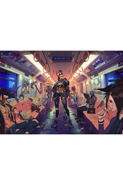 Zumzeria Tablou καμβάς με το τρένο του Champions League of Legends, 80x50εκ.,...