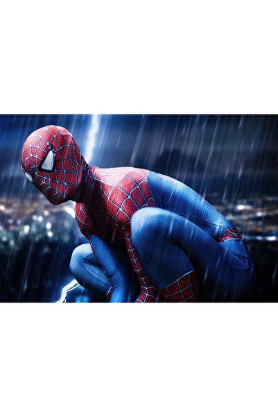 Zumzeria Tablou pe pânză Spiderman în oraș Cosplay, 80x50cm, tableou1005,