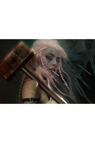 Zumzeria Πίνακας σε καμβά Harley Quinn X Jinx, 80x50εκ., tableou1113,