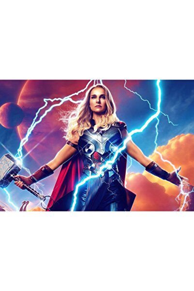 Zumzeria Картина на платно Тор Любов и гръм Джейн Фостър, 80x50см, painting1306