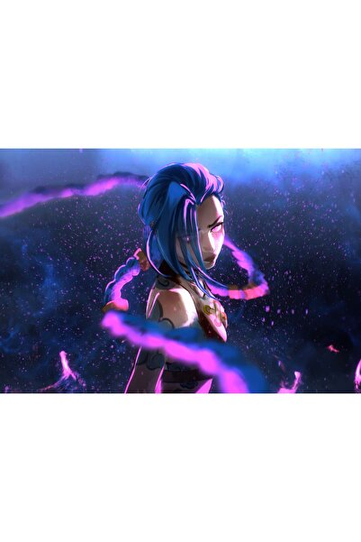 Zumzeria Tablou Canvas Jinx League Of Legends 2022, 80x50cm, tablou1422,