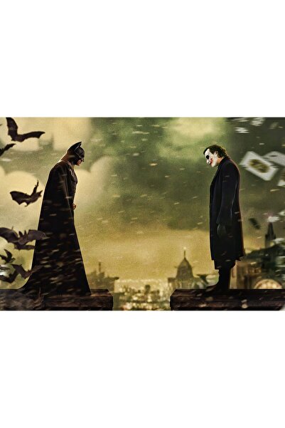 Zumzeria Tablou pe pânză Batman vs Joker, 80x50cm,