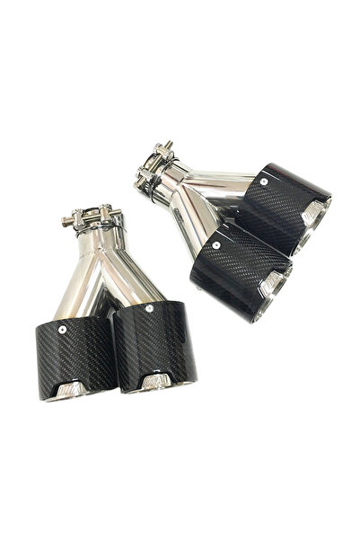 Akrapovic AKRAPOVİÇ Akrapoviç egzoz ucu parlak karbon bmw m logolu 90mm 4 lü sağ sol