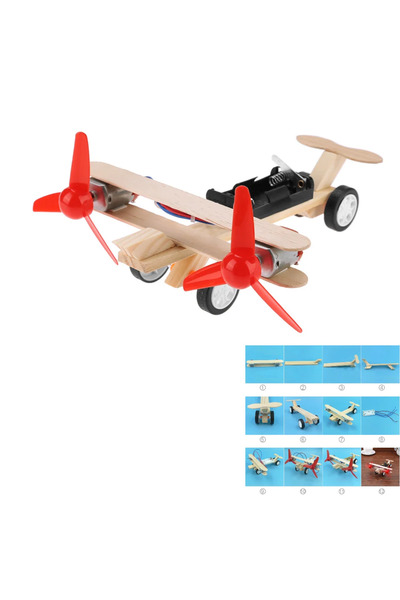 Choice نموذج اختراع طائرة DIY روبوت خشبي يأكل عملة معدنية مشروع تعليمي STEM ل...