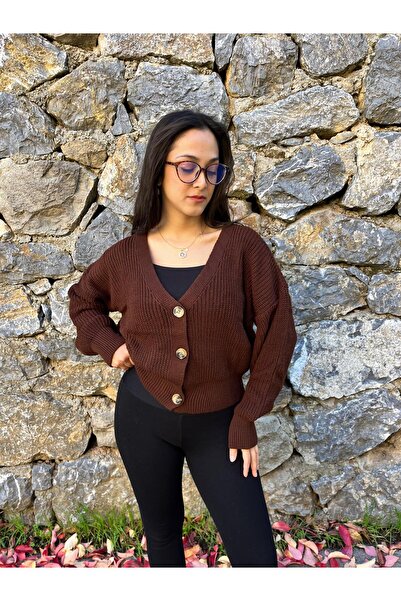 VAZIRADK كارديجان نسائي محبوك بأزرار