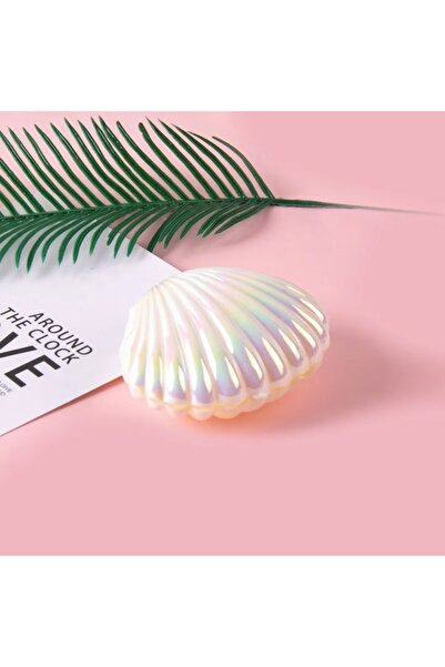 Choice مجموعة من 5 صناديق حلوى بلاستيكية بيضاء على شكل صدفة محيطية - حاويات وجبات خفيفة قابلة لإعادة الاستخدام لحورية البحر