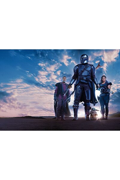 Zumzeria Платно за таблети Star Wars Mandalorian and Baby Yoda V2, 80x50 см,