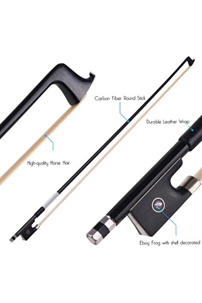 Genel Markalar Karbon Fiber Profesyonel Tam Boy Keman Yayı - 4/4 Carbon Arşe
