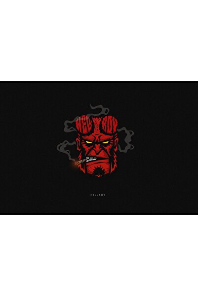 Zumzeria Tablou Canvas Hellboy Superhero Minimal, 80x50cm, tablou1040, ®