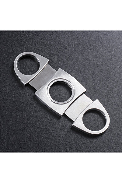 Choice Silver 1PC Cigar Cutter Double-Edged Cigar Cutter Stainless Steel Cigar Scissors Creative Cigar Acce
