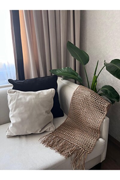 Miss California Bohem Rafya El Yapımı Runner Bohem Dekor 35cm-130cm