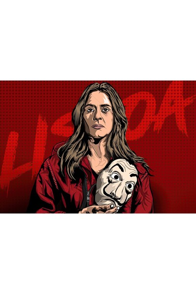 Zumzeria Tablou Canvas Casa De Papel Raquel Murillo Artwork, 80x50cm, Zumzeria ®