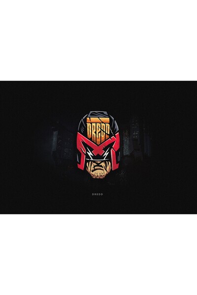 Zumzeria Tablou Canvas Dredd Superhero Minimal, 80x50cm, tablou1155, ®