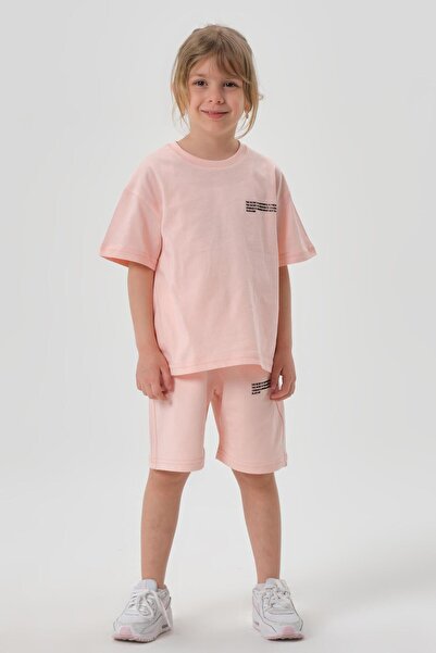 Black One Devojčin gornji i donji deo okrugla kragna seta kratkih hlača