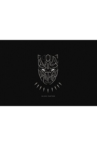 Zumzeria Tablou Canvas Black Panther Superhero Minimal, 80x50cm, tablou1147,