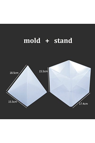 Choice مجموعة قوالب راتنج السيليكون الهرمية الكبيرة جدًا مقاس 15 سم، أدوات صنع المجوهرات والكريستال المثلثية
