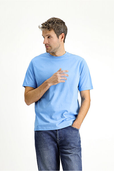 Kiğılı Единична памучна тениска с кръгло деколте