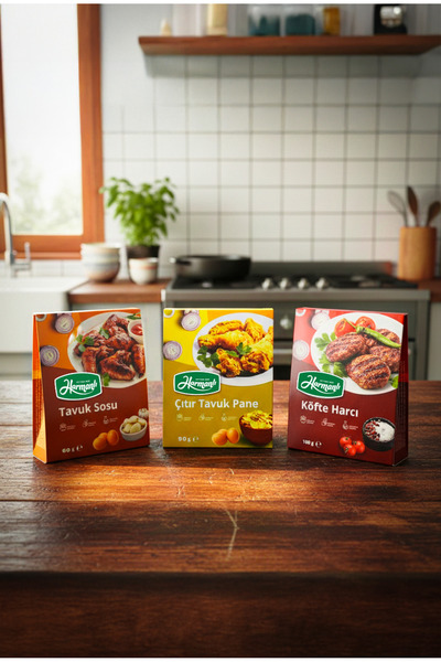 Harmanlı Baharat 3'lü Paket Ambalaj Harç Seti