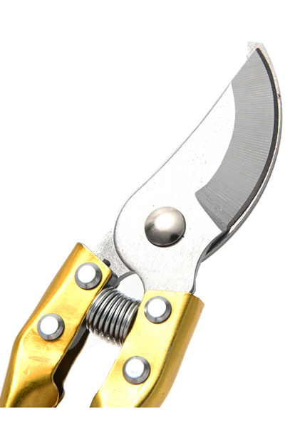 Lawazim Bypass Pruning Shears 8inch Gold Garden Scissors for Flowers and Tree Trimming