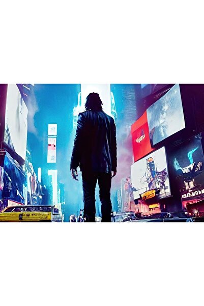 OEM Posterul Cyberpunk 2077 New York Times Square, 61x90cm, poster2821, Zumzeria
