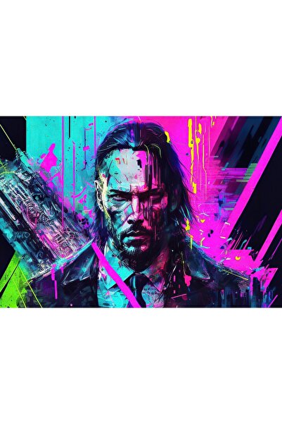 OEM Posterul Cyberpunk 2077 Keanu Reeves Abstract, 61x90cm, poster2820, Zumzeria