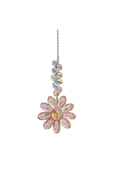 Choice A2 1/5 قطع من مصائد الشمس الكريستالية على شكل عباد الشمس، زينة معلقة، ...