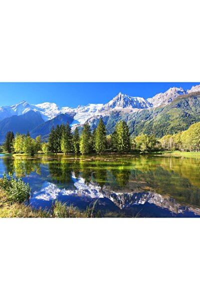 Zumzeria Καμβάς Tablou Όμορφη αντανάκλαση του ουρανού σε λίμνη βουνών, 80x50ε...