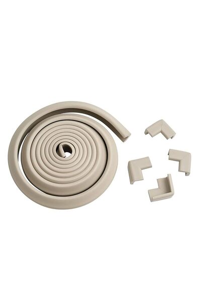 Miningaa 3m Brand - 2 Meters 4 Pieces Gray Flexible Soft Rubber Corner Protector Tape with Gift