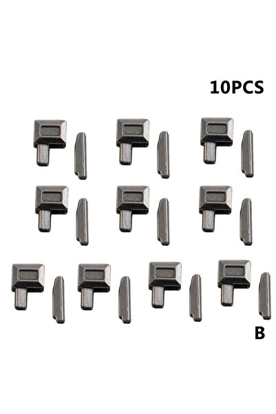 Choice black 10 Pairs Alloy Repair Zipper Stopper Open End Zipper Stopper DIY Sewing Zipper Accessories For