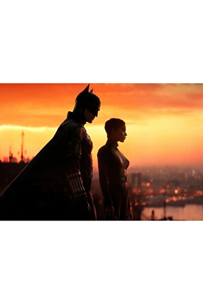 Zumzeria Tablou Canvas Robert Pattinson în rolul lui Batman și Zoe Kravitz în...