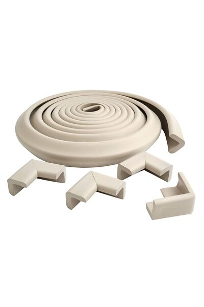 Miningaa 3m Brand - 2 Meters 4 Pieces Gray Flexible Soft Rubber Corner Protector Tape with Gift