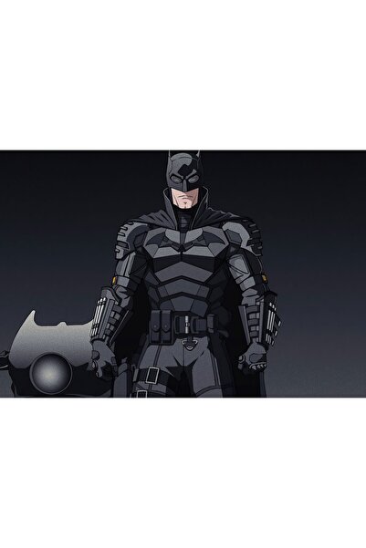 Zumzeria Tablou Canvas Batman With Bike Illustrator Art, 80x50cm, tablou1558,