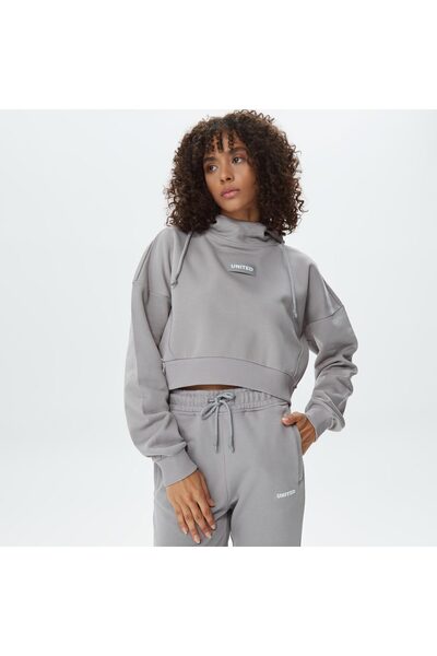 United 4 United4 Classic Kadın Gri Hoodie