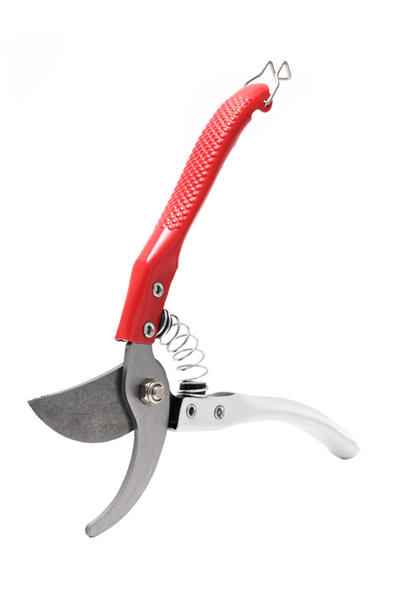 Lawazim Bypass Pruning Shears 8inch Red White Garden Scissors for Plants and Trimming