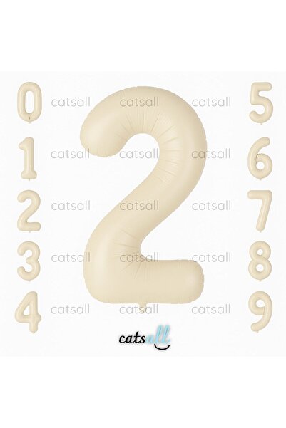 Aksesuar 34" Inch 76cm Cream-beige Foil Balloon 2