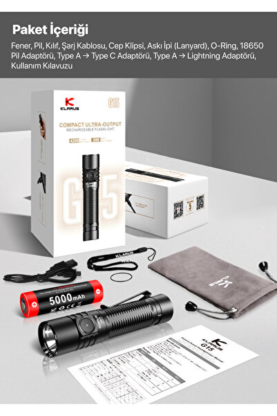 Klarus G15 El Feneri 21700 4000LM